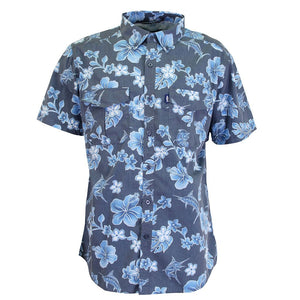 AFTCO Boatbar Short Sleeve Tech Shirt in Navy