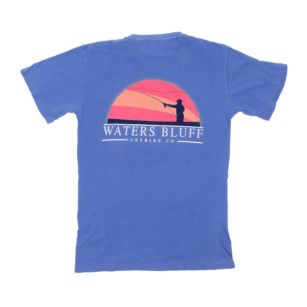 Waters Bluff Fisher Tee Shirt in Mystic Blue