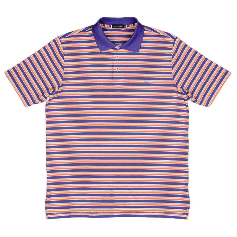 Bermuda Performance Golf Polo in Teal and Slate Stripes by Southern Marsh  - 2