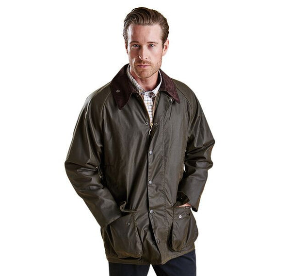 Barbour mens classic beaufort waxed jacket sale