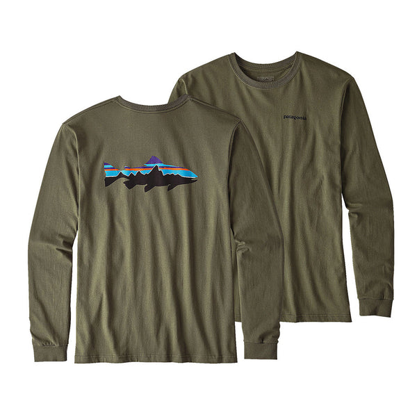 Patagonia  Men's Long Sleeved Fit Roy Trout T-Shirt - Tide and