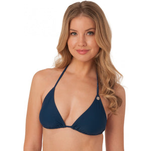 Solid Bikini Top in Navy   