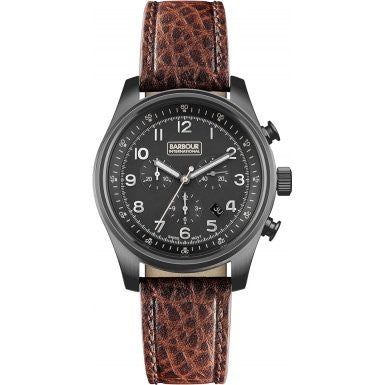 Men's Byker Chronograph Watch in Brown Leather