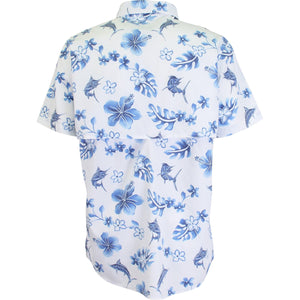 AFTCO Boatbar Short Sleeve Tech Shirt in Blue