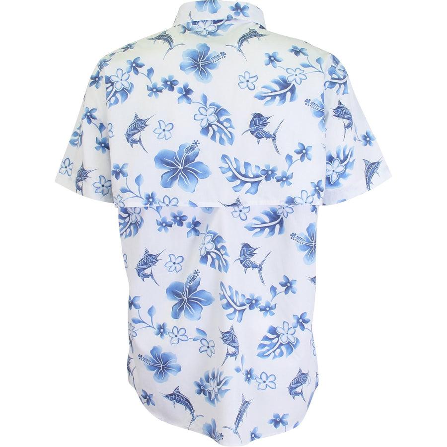 AFTCO Boatbar Short Sleeve Tech Shirt in Blue