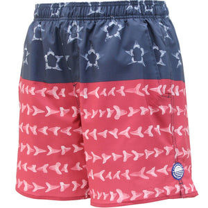 AFTCO Megaladon Swim Trunks in Red