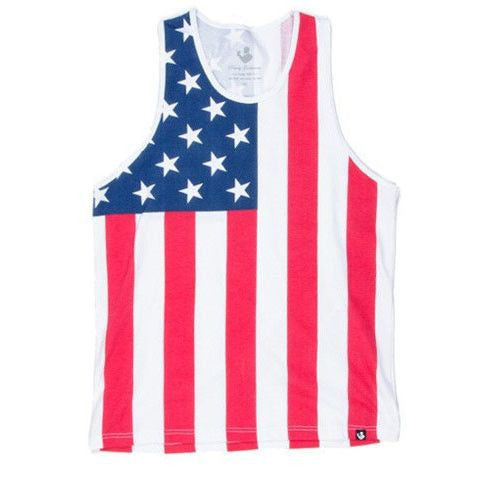 American Flag Tank Top in Red, White and Blue   