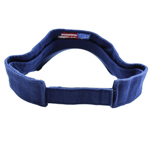 American Flag Needlepoint Visor in Navy   