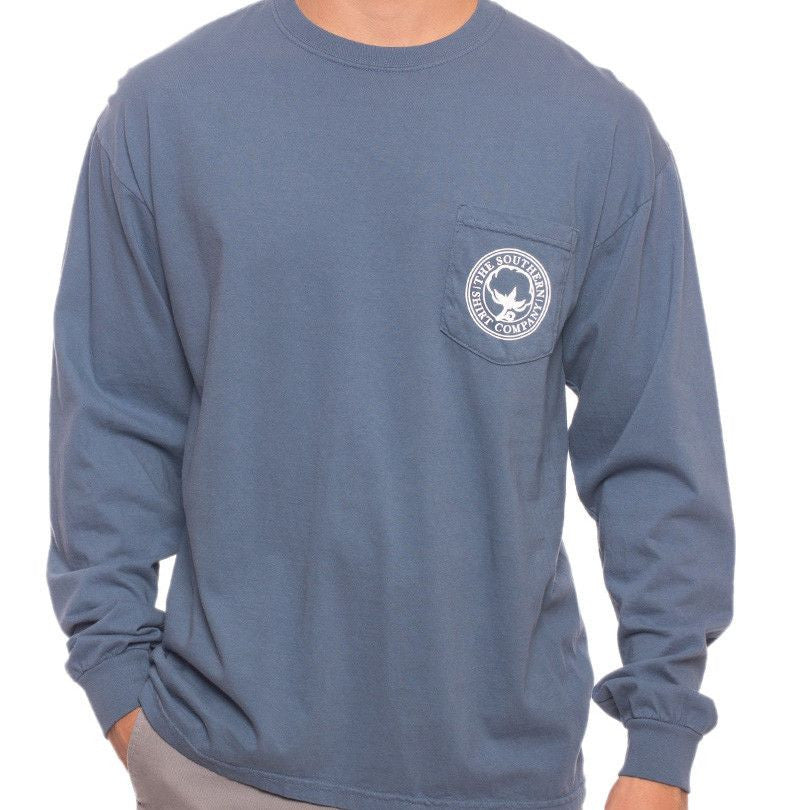 American Pride Longsleeve Tee Shirt in Bering Sea    - 2