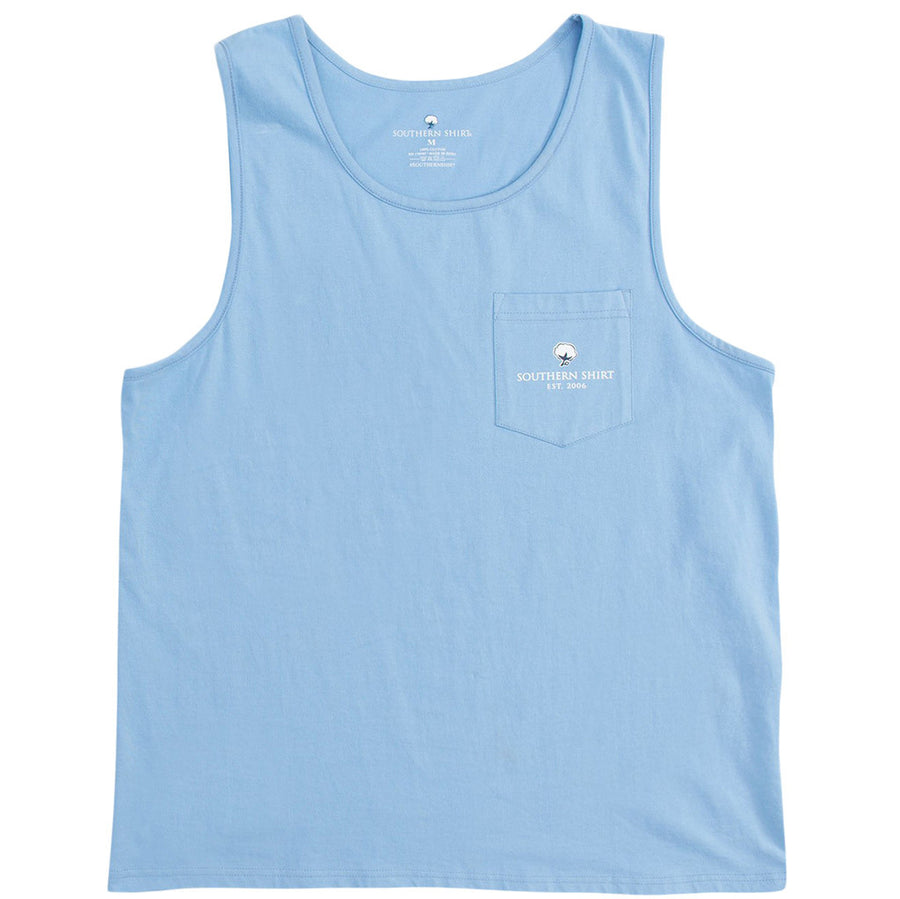 American Twine Pocket Tank Top in Maui Blue    - 1