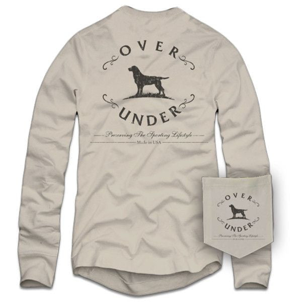 Antique Logo Long Sleeve Tee in Oyster by Over Under Clothing 