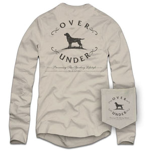 Antique Logo Long Sleeve Tee in Oyster by Over Under Clothing 