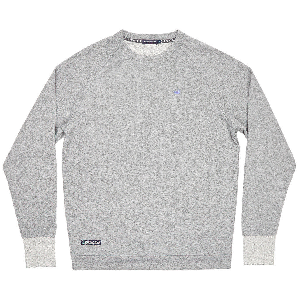 Asheville Terry Sweater in Light Gray by Southern Marsh  - 1