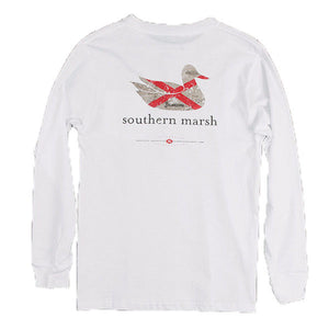 Authentic Alabama Heritage Long Sleeve Tee in White