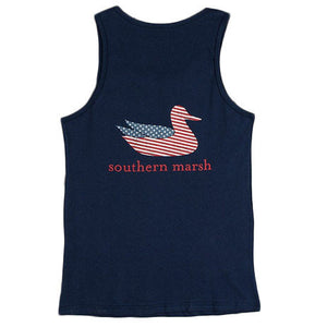 Authentic Flag Tank in Navy by Southern Marsh  - 1