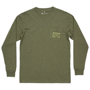 Authentic Long Sleeve Tee in Washed Dark Green by Southern Marsh  - 2