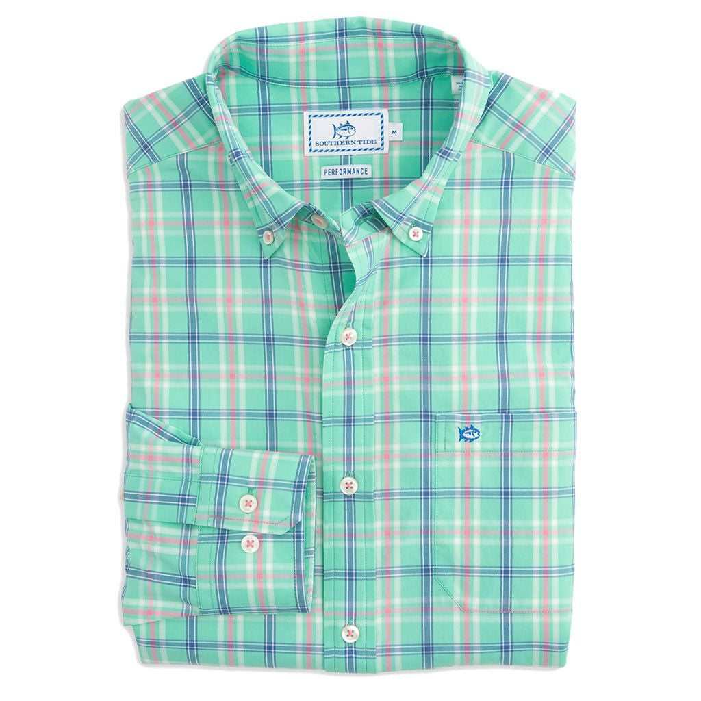 Barrier Key Plaid Intercoastal Performance Shirt