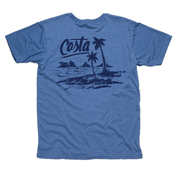 Beachside Tee in Royal Heather Blue by Costa Del Mar
