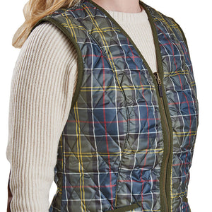 Betty Interactive Gilet Liner in Classic Tartan by Barbour  - 4