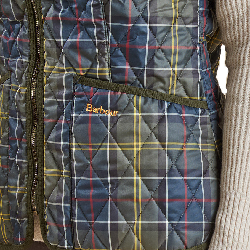 Betty Interactive Gilet Liner in Classic Tartan by Barbour  - 5