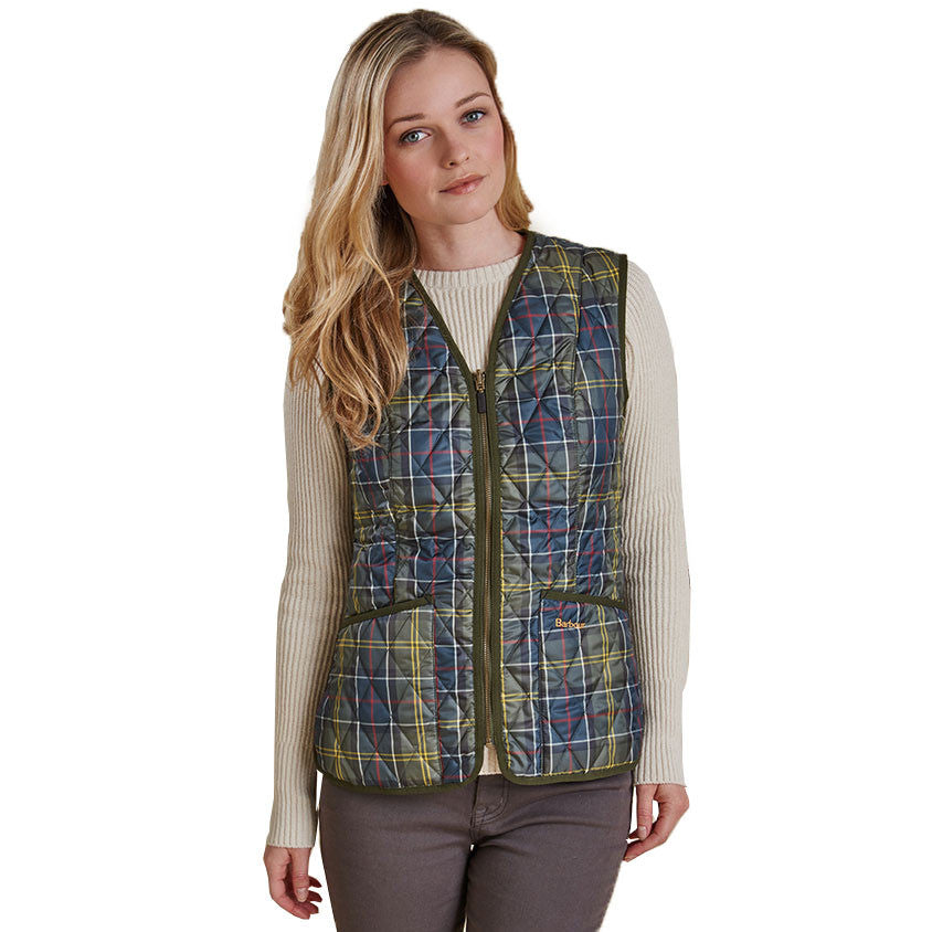 Betty Interactive Gilet Liner in Classic Tartan by Barbour  - 1