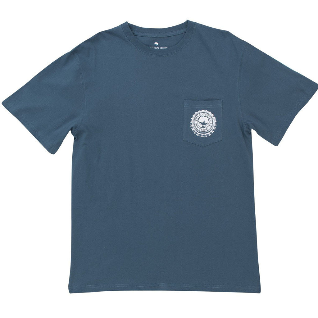 Bottle Cap Flag Pocket Tee Shirt
