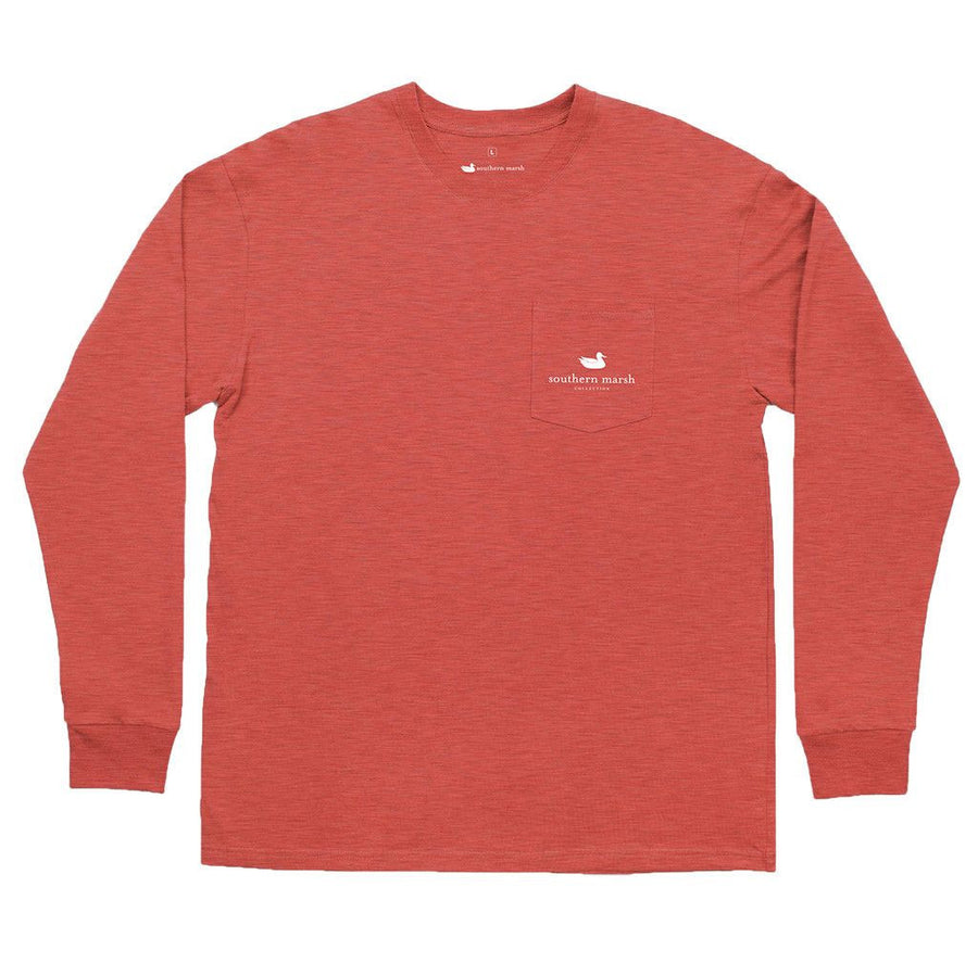 Branded - Hunting Dog Long Sleeve Tee in Washed Red by Southern Marsh  - 1