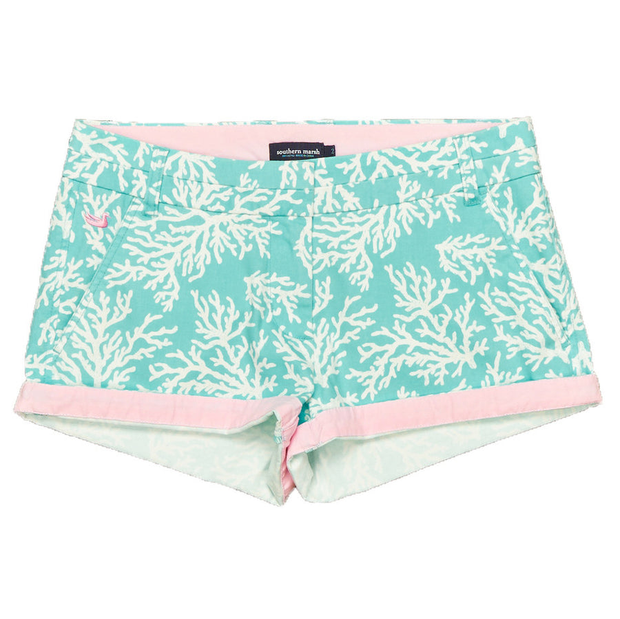 The Brighton Printed Reef Short in Antigua Blue by Southern Marsh