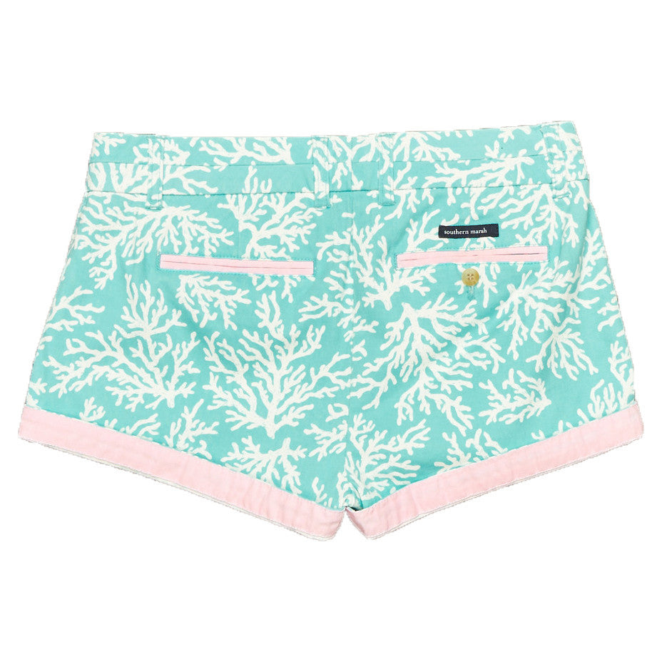 The Brighton Printed Reef Short in Antigua Blue by Southern Marsh