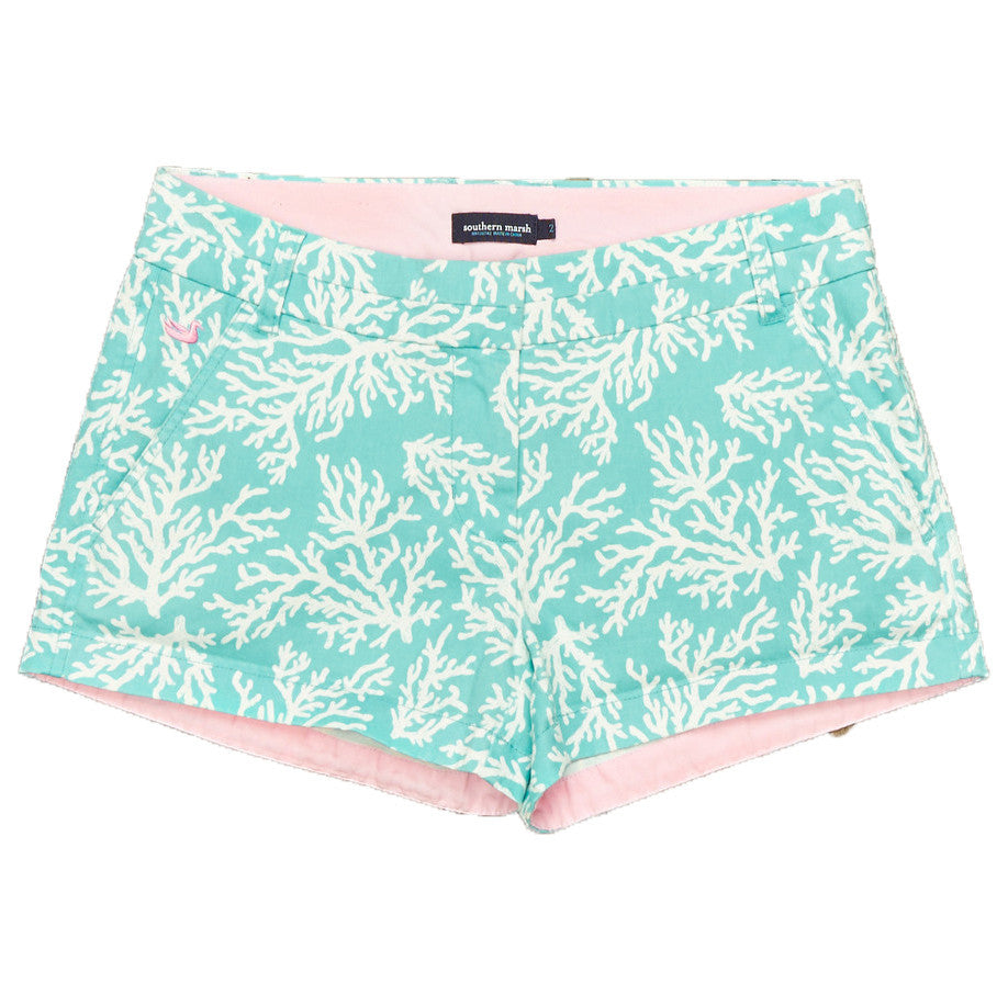 The Brighton Printed Reef Short in Antigua Blue by Southern Marsh