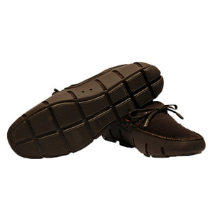 Water- Resistant Lace Loafer in Brown by SWIMS  - 4