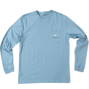 Carabiner Long Sleeve Tee Shirt in Provincial Blue by The Southern Shirt Co.  - 2