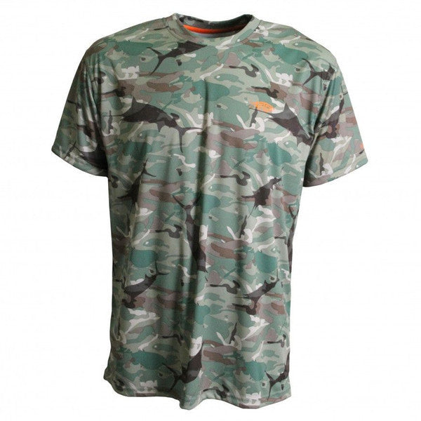 Caster Tee Sun Shirt in Green Camo