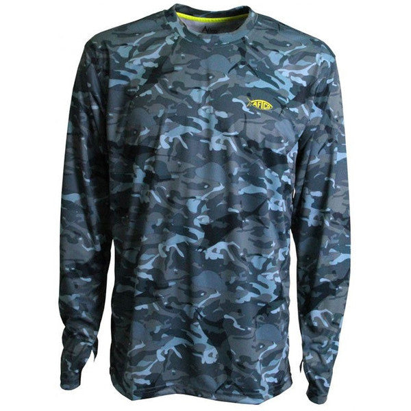 Caster Long Sleeve Sun Shirt in Blue Camo