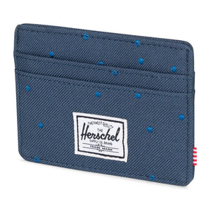 Charlie Wallet in Navy with Cobalt Polka Dots by Herschel Supply Co.  - 1