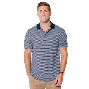 Churchill Performance Polo in Brunnera Blue by The Southern Shirt Co.  - 1