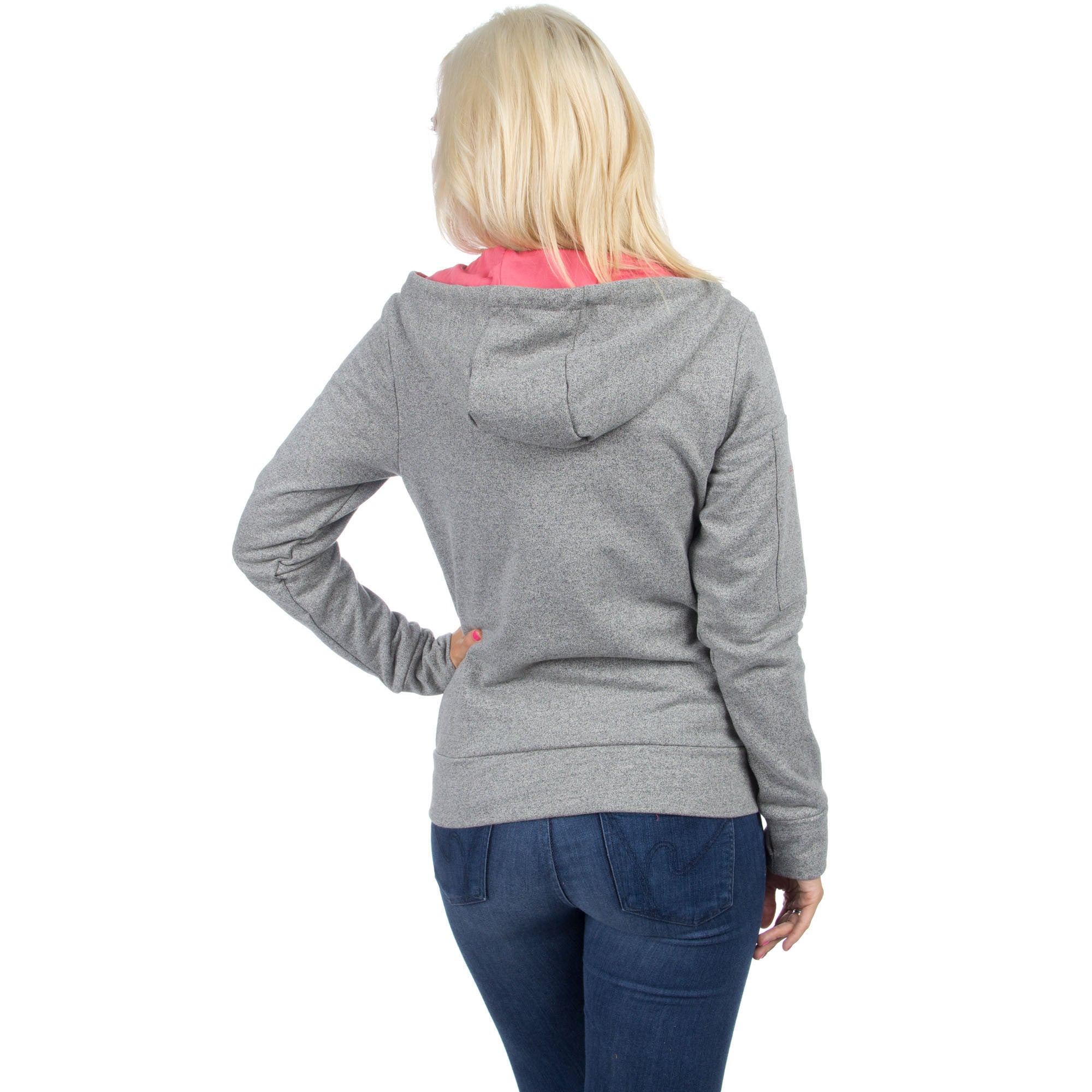 Preptec Zip Hoodie in Coral by Lauren James  - 2