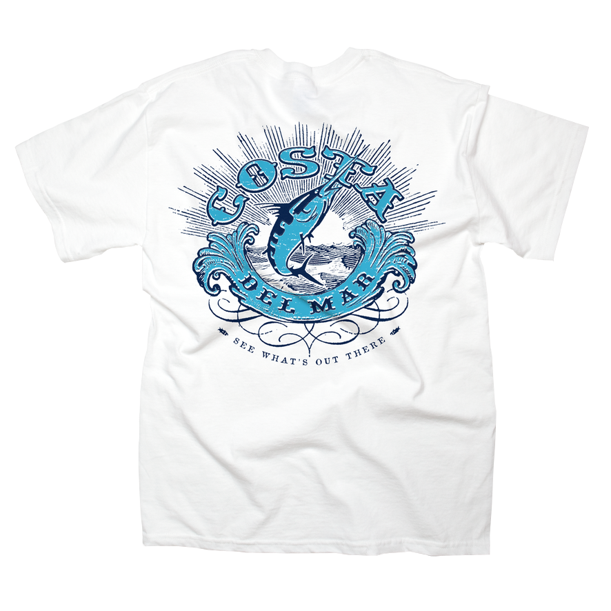 Classic Costa Tee in White by Costa Del Mar