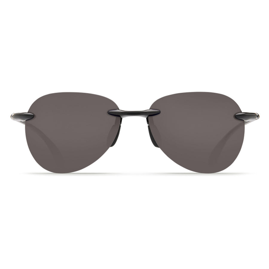 Costa Del Mar West Bay Sunglasses in Shiny Black with Gray 580P Lenses