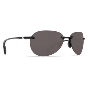 Costa Del Mar West Bay Sunglasses in Shiny Black with Gray 580P Lenses