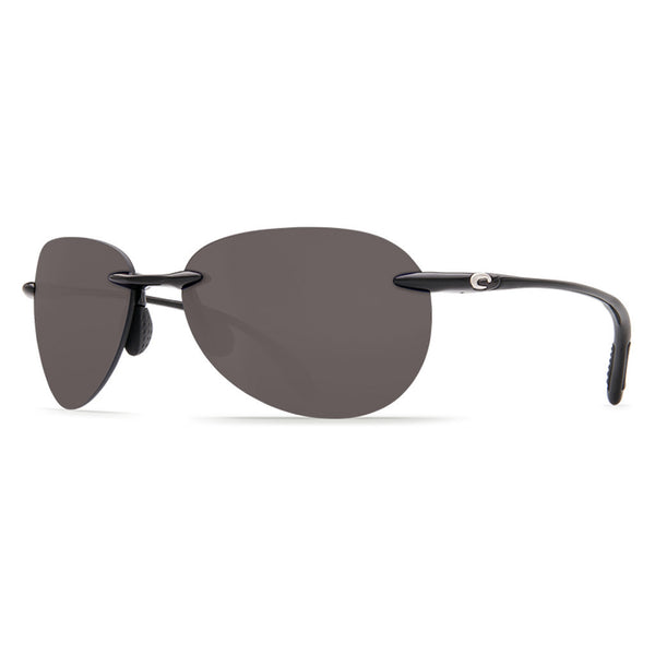 Costa Del Mar West Bay Sunglasses in Shiny Black with Gray 580P Lenses
