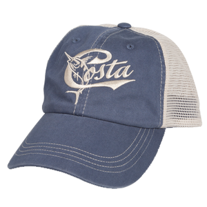 Retro Trucker Hat in Slate Blue & Stone by Costa Del Mar