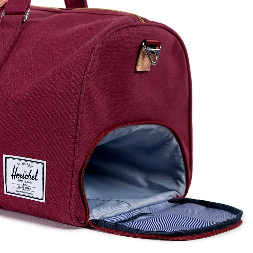 Cotton Canvas Novel Duffle in Windsor Wine by Herschel Supply Co.  - 2