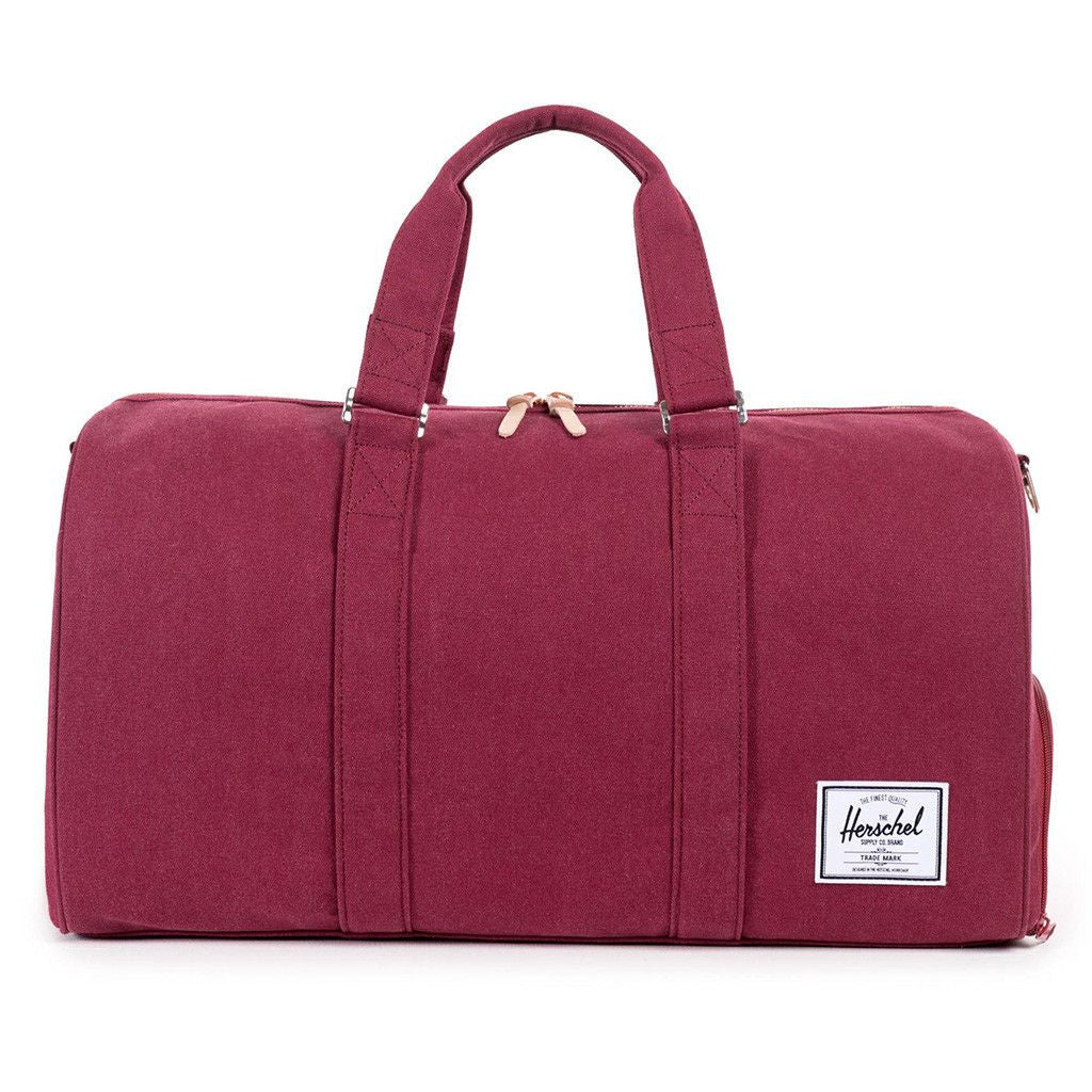 Cotton Canvas Novel Duffle in Windsor Wine by Herschel Supply Co.  - 3