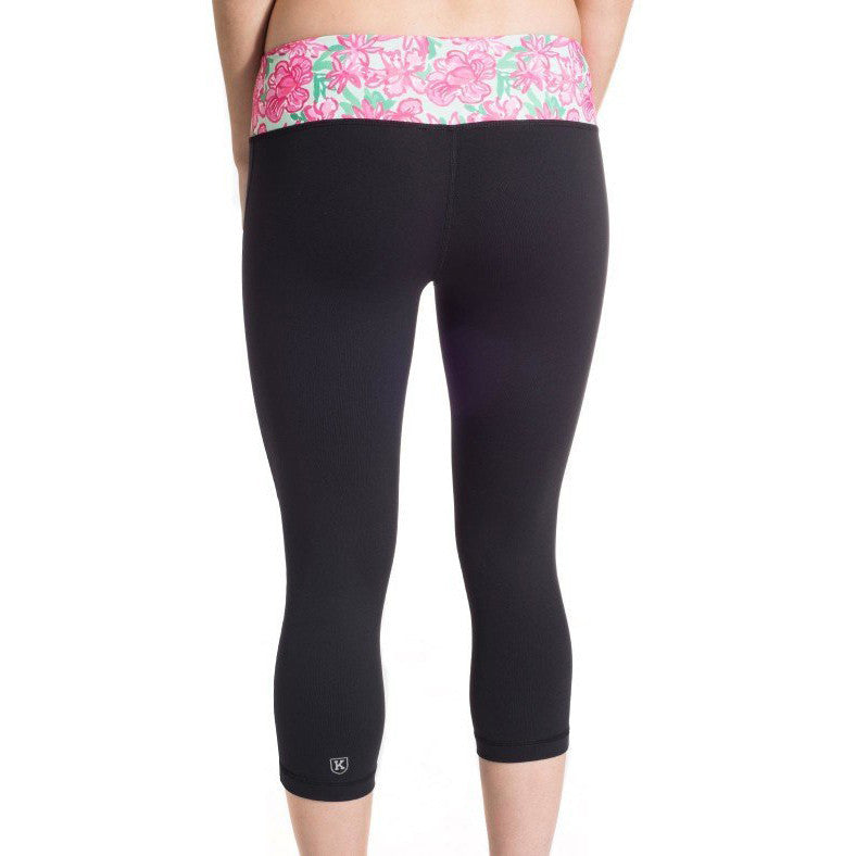 Cropped Run Runner Leggings in Let it Bloom by Krass & Co.  - 3