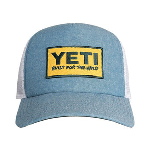 Deep Fit Foam Patch Trucker Hat in Chambray Blue   - 3