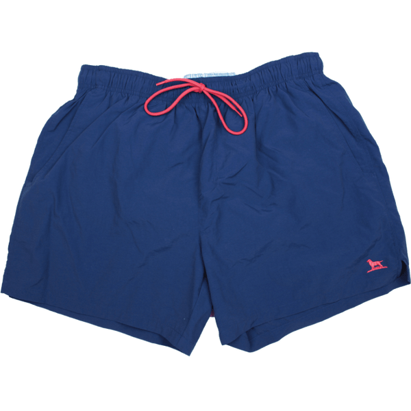 The Dock Dog Swim Trunk in Navy w/ Red Trim by Over Under Clothing  - 1