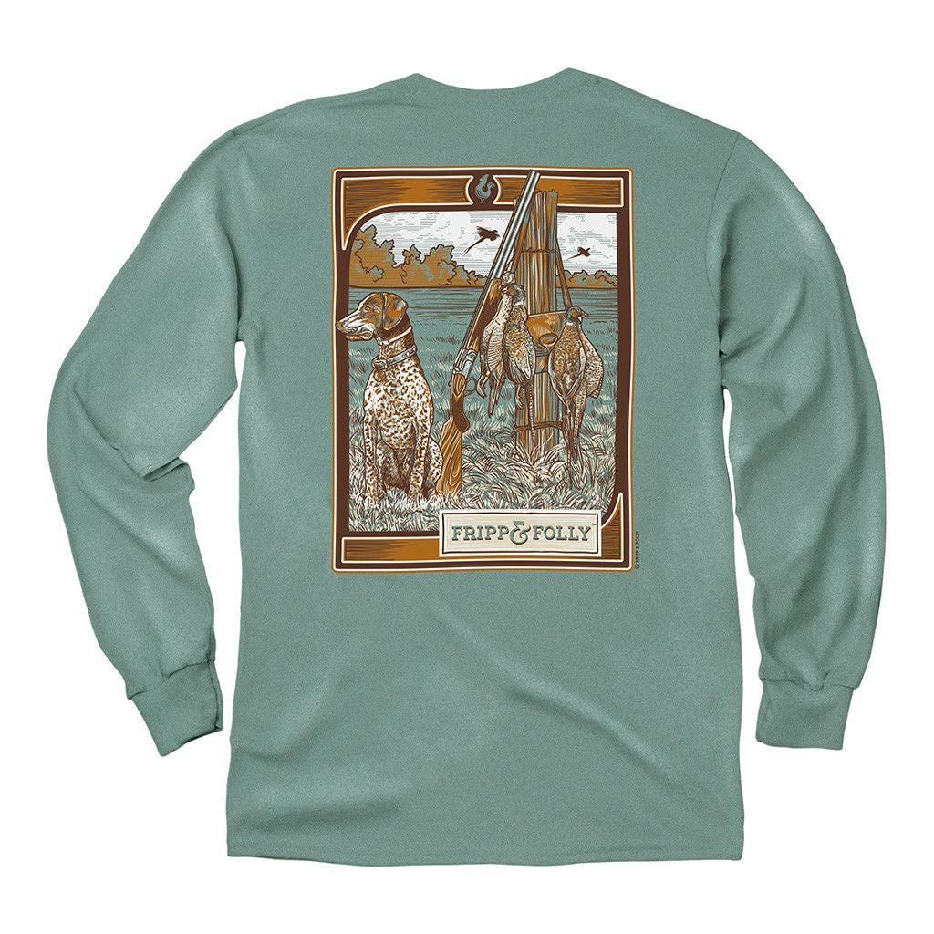 Dog with Kill Long Sleeve Tee in Light Green by Fripp & Folly 