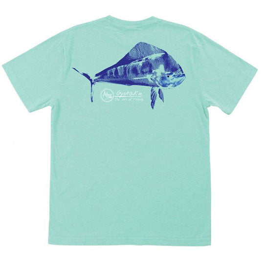 Dorado Gyotaku Tee Shirt in Vintage Maui Green