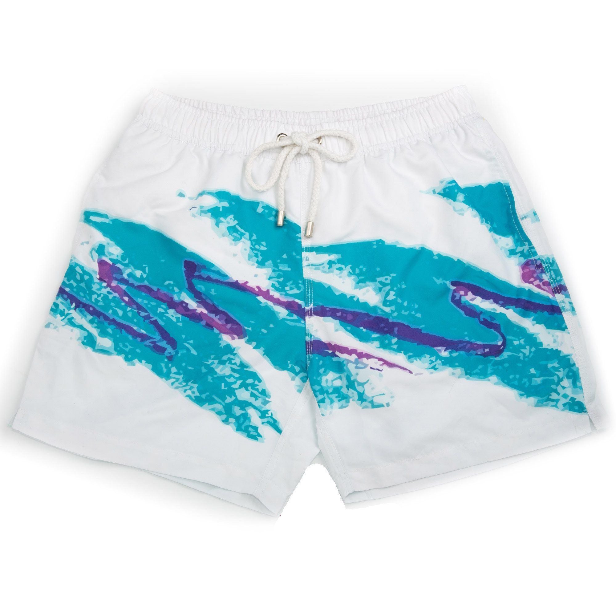 The Double Gulps Swim Trunk in White by Kennedy  - 1